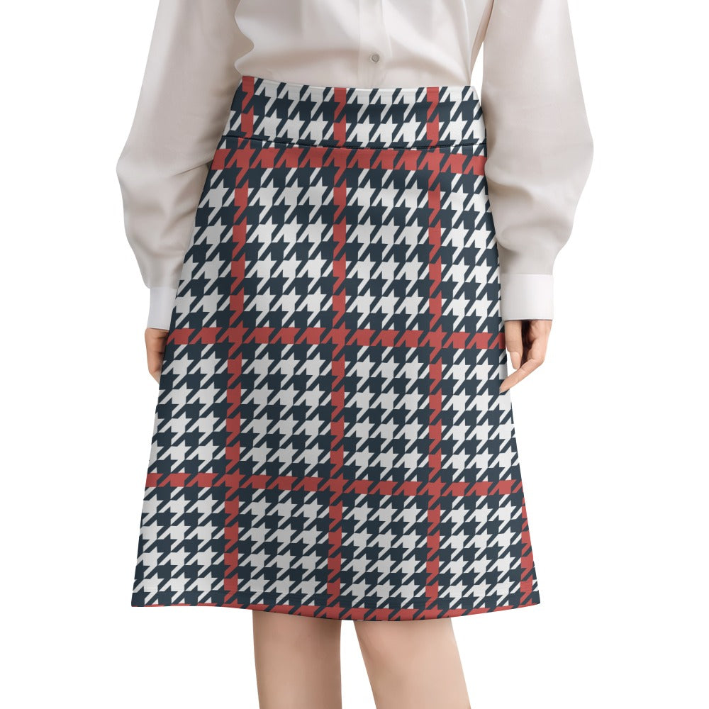 School Girl Plaid Zipper Skirt Dress