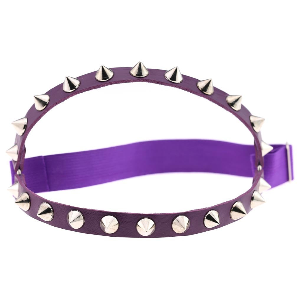 Punk Hip Hop Double Row Rivet Garter with Thigh Ring