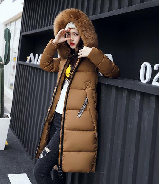 Harajuku Style Women’s Winter Jacket with Detachable Fur Collar