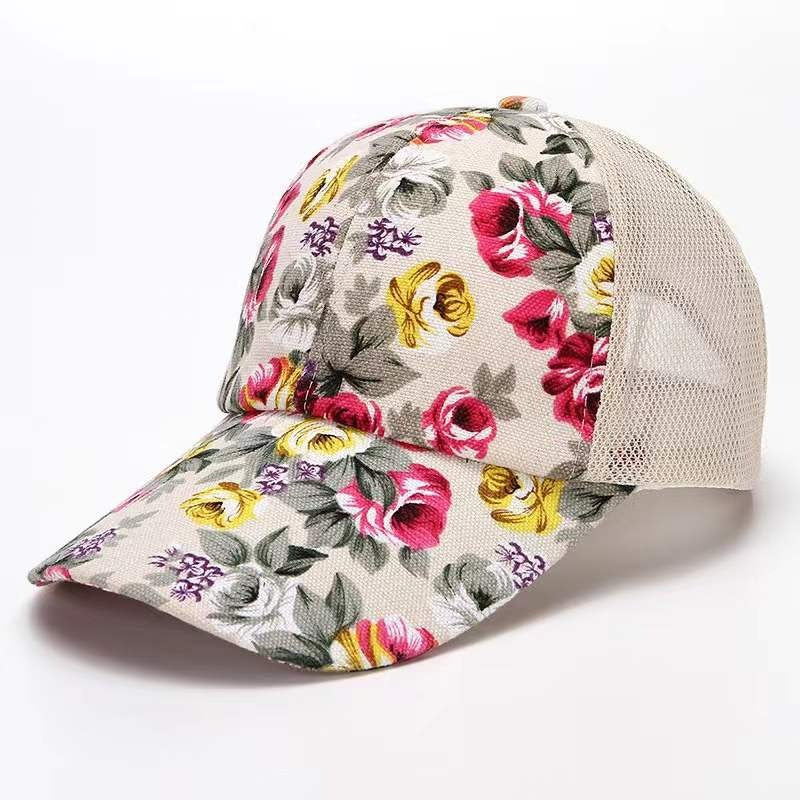 Floral Peony Baseball Cap - Harajuku Style