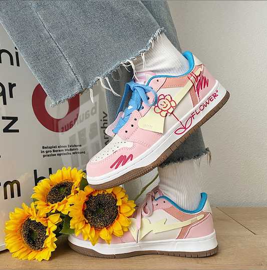 Sunflower Skateboarding Shoes for Harajuku Style