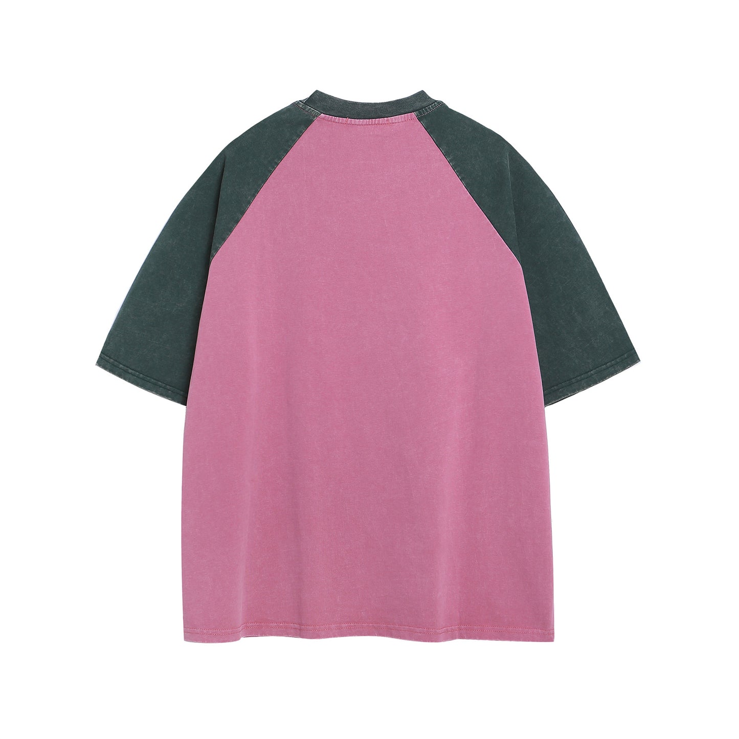 Harajuku Style Letter Print Contrast Short Sleeve T-Shirt