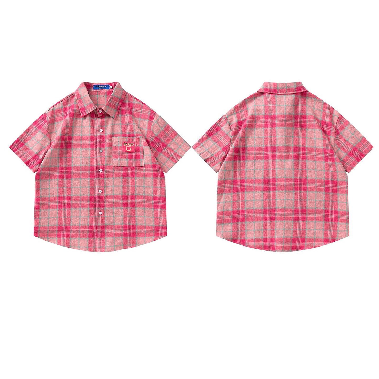 Retro Pocket Casual Blouse - Harajuku Style Unisex Shirt