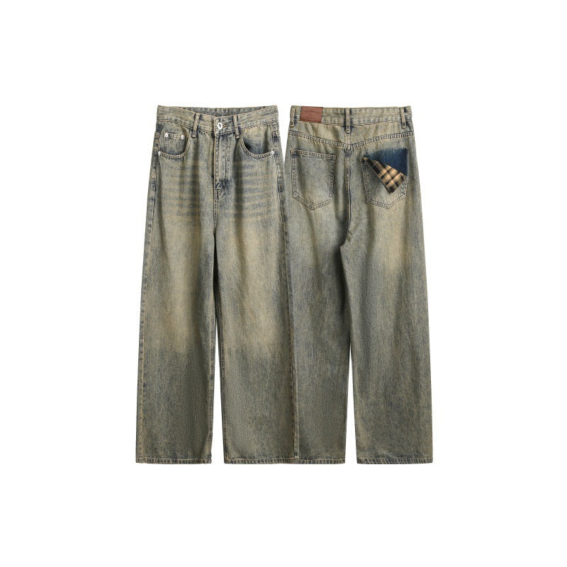 Feng Shui Washed Loose Straight Leg Jeans