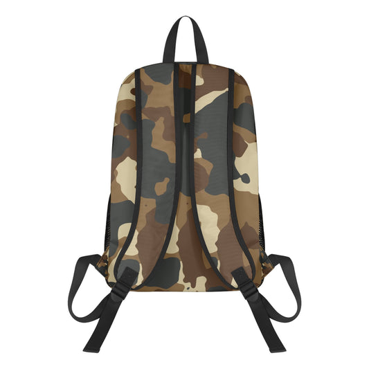 Brown Camo All Over Print Leisure Sports Backpack