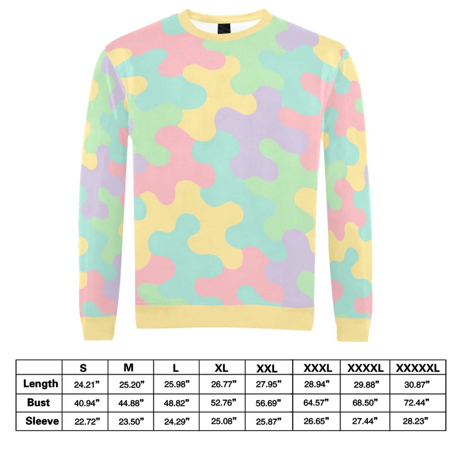 Harajuku Pastel Rainbow Camo Sweatshirt