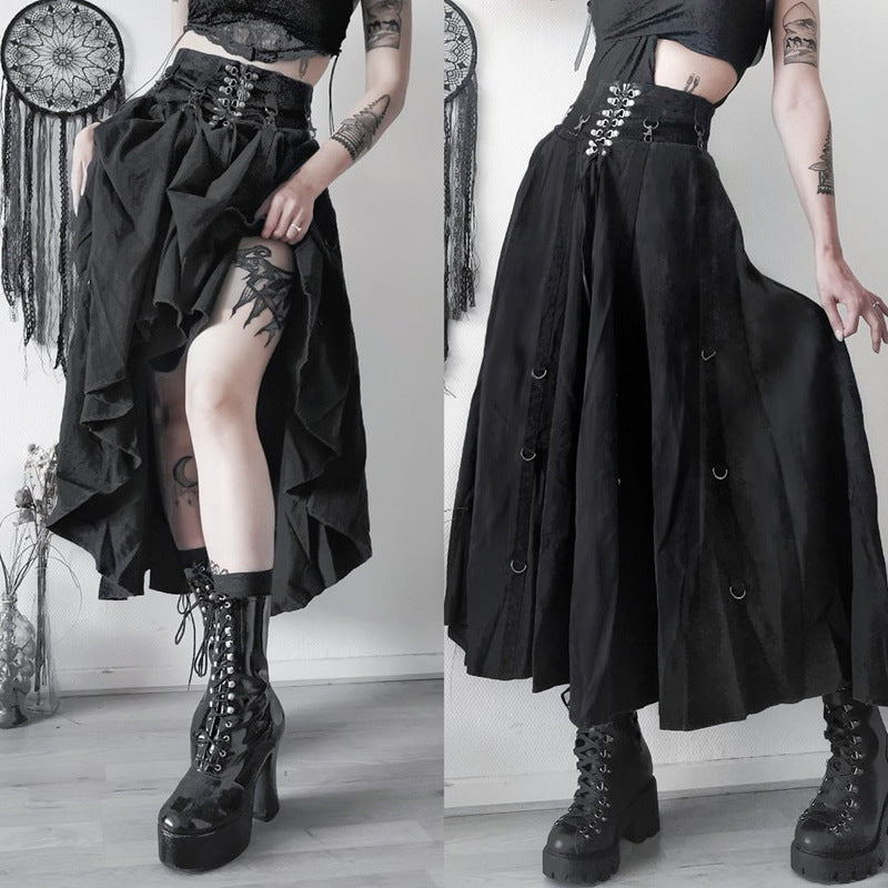 Elegant and Sexy Slim Fit Bodycon Midi Skirt with Big A-Line Design - Two-Way Wear for Women