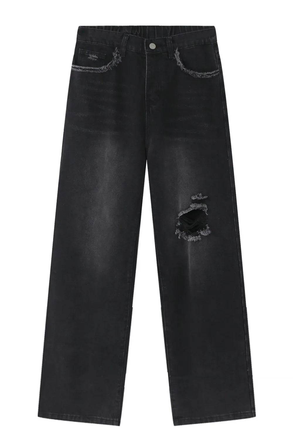 Distressed Mid Rise Men's Jeans - Harajuku Style