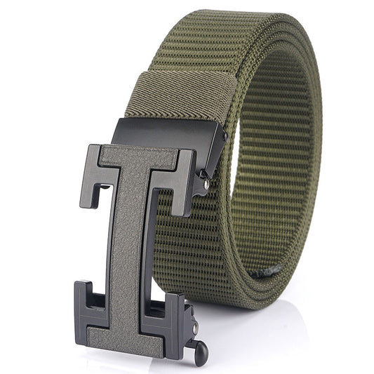 Men's Nylon Automatic Buckle Casual Belt