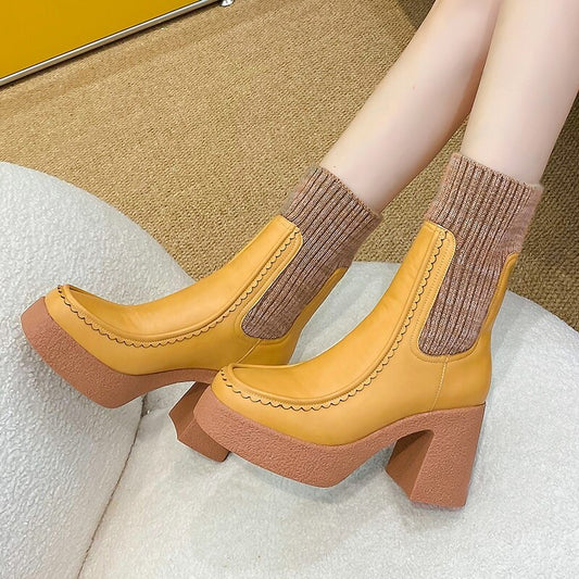 Harajuku Style Platform Ankle Boots for Women