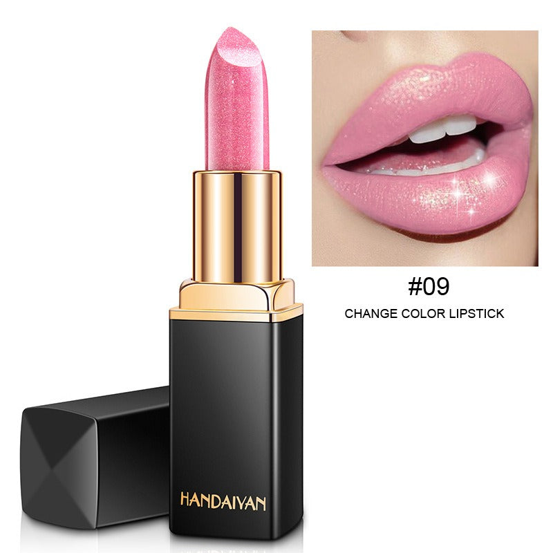 Shiny Metallic Pearlescent Color Change Lipstick - Gold