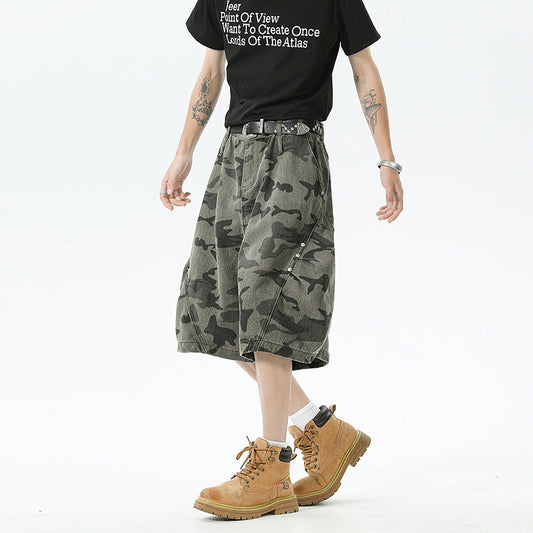 Lumbering Loose Straight Leg Cropped Pants