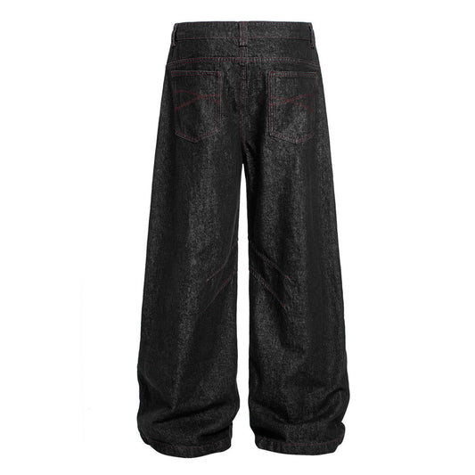Harajuku Style Loose Wide-Leg Denim Trousers