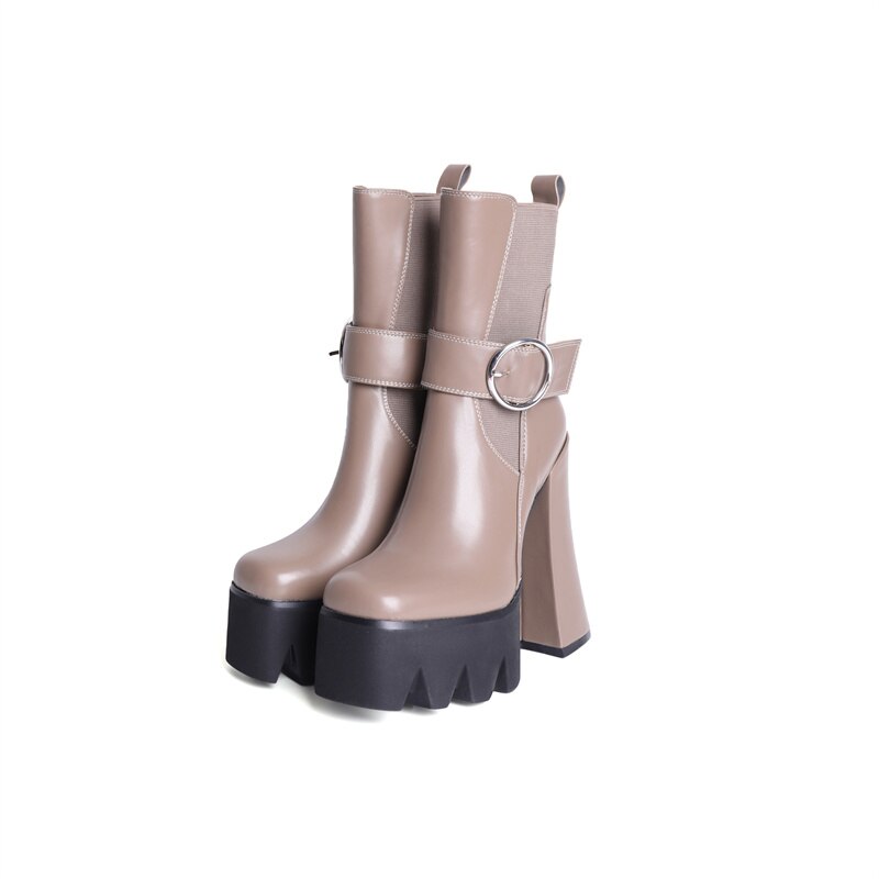 Women's Autumn Short Boots with High Heels
