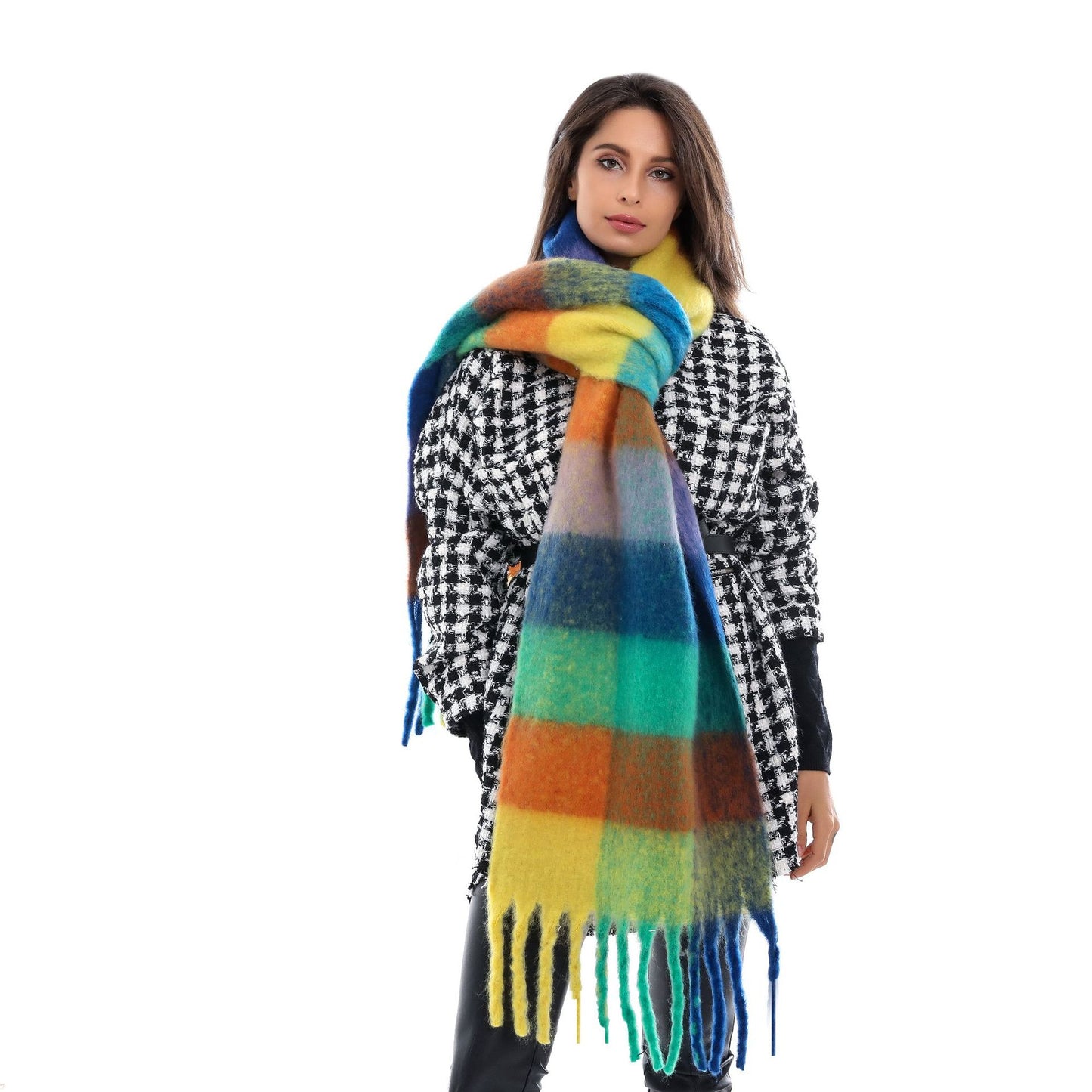 Colorful Tassel Scarf for Women - Harajuku Style