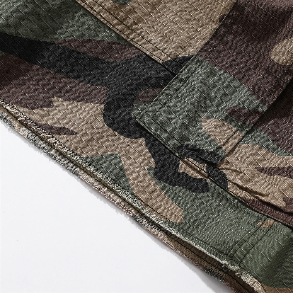 Summer Camouflage Multi-Pocket Shorts for Men