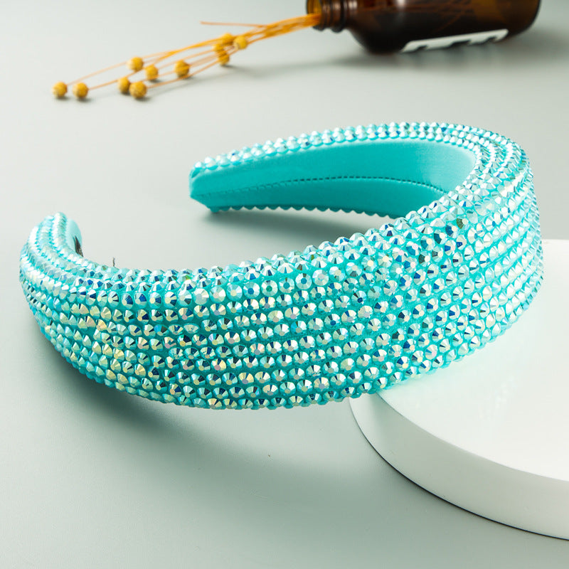 Fashion Fabric Inlaid Resin Drill Headband