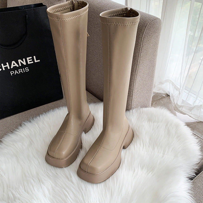 Harajuku Style High Knee Thick Bottom Boots for Women
