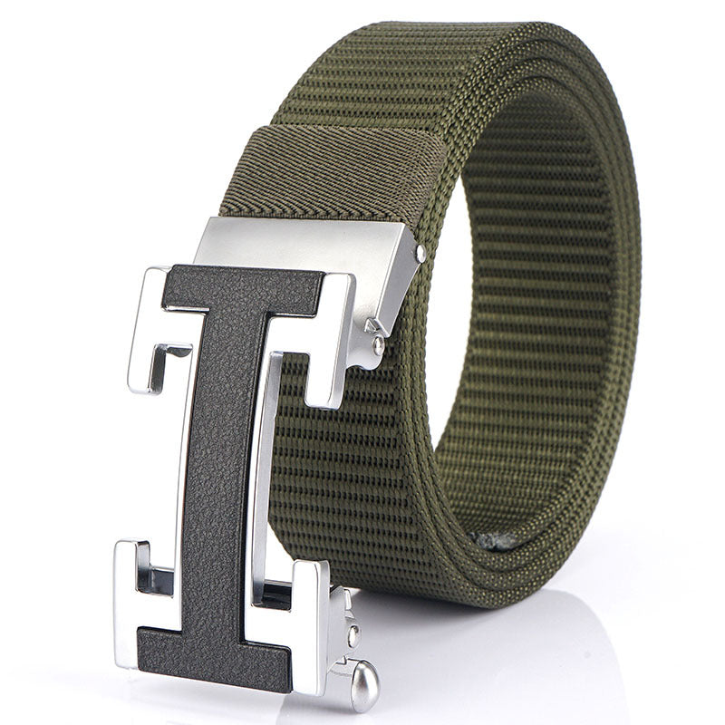 Men's Nylon Automatic Buckle Casual Belt
