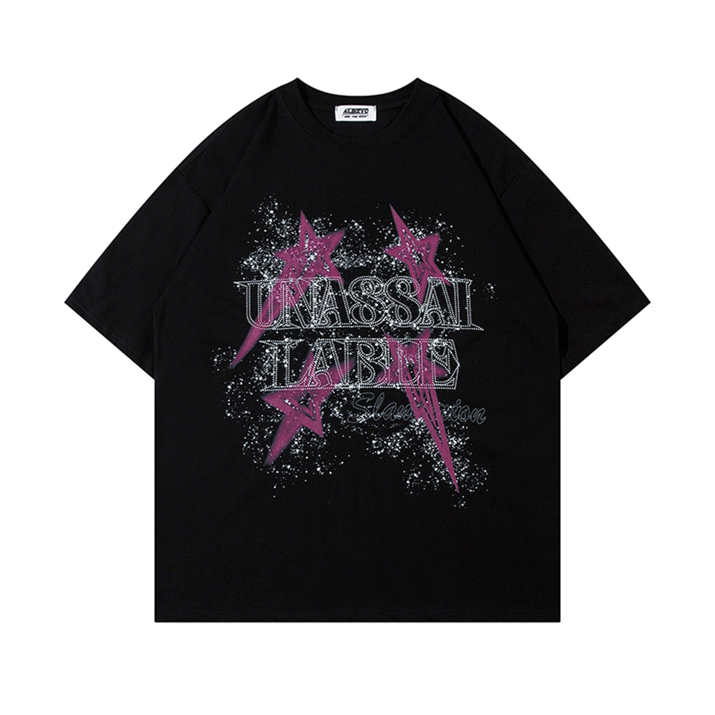 Harajuku Style Embroidered Letter Oversized T-Shirt