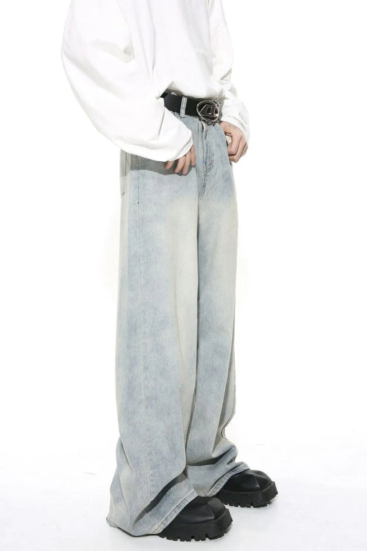Harajuku Washed Straight Leg Jeans