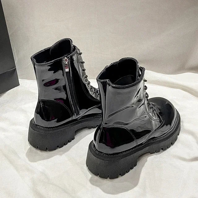 Harajuku Style Colorful Ankle Boots - Gothic Platform Punk