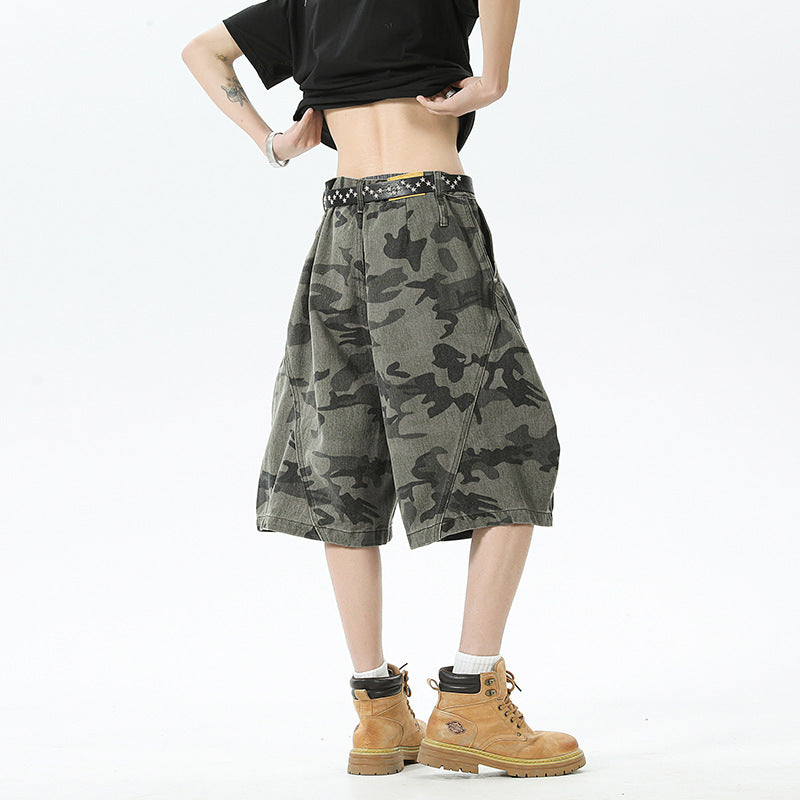 Lumbering Loose Straight Leg Cropped Pants