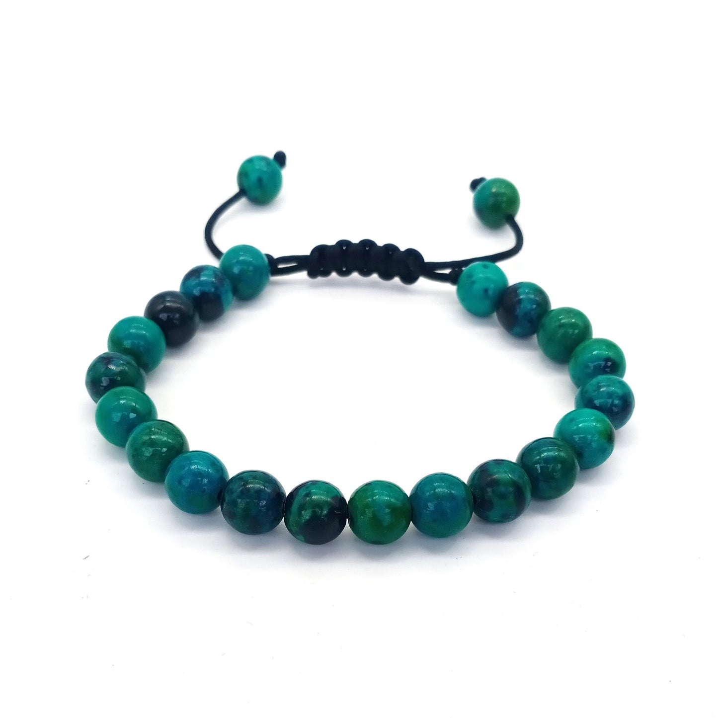 8mm Tiger Eye Stone Beads Bracelet - Adjustable & Braided