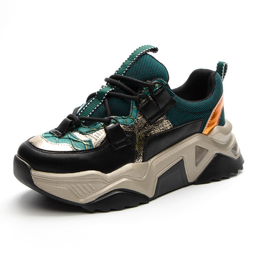 Harajuku Fish Skin Daddy Thick-Soled Casual Shoes for Girls