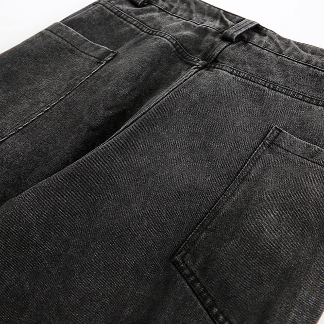 Men's Straight Leg Wash Denim Jeans
