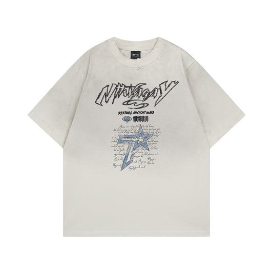 Trendy Harajuku-Inspired Loose Fit Letter Print Tee