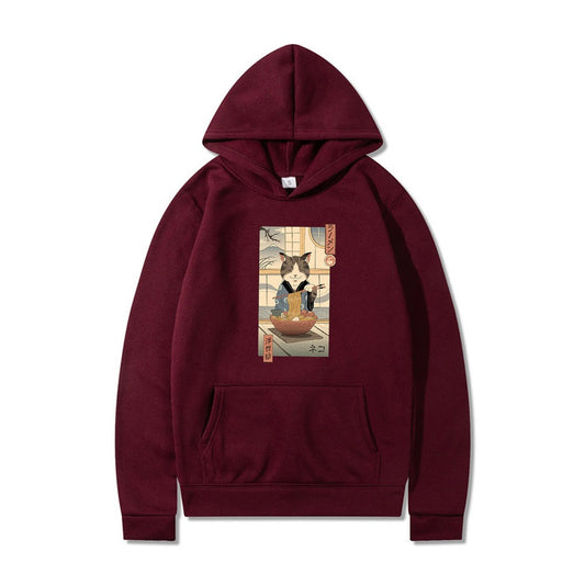Samurai Cat Harajuku Adventure Hoodie