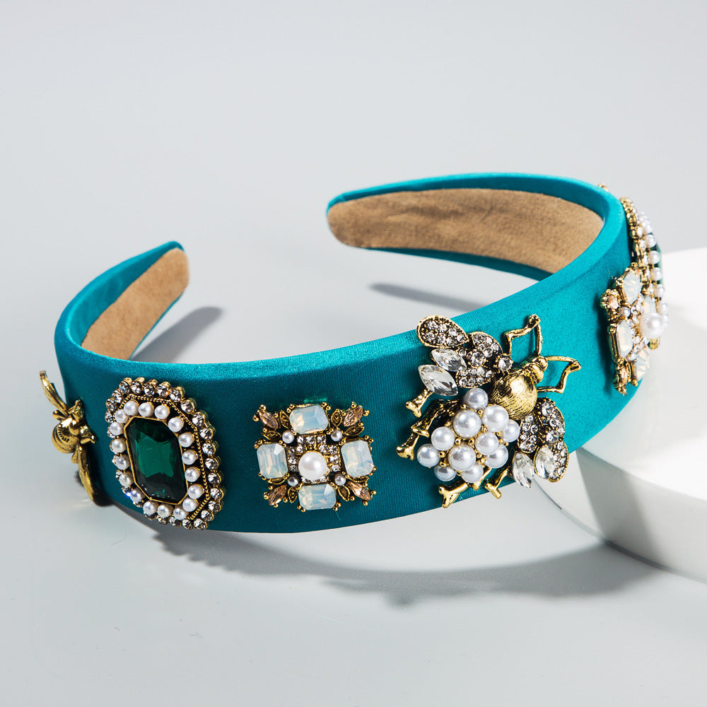 Creative Baroque Rhinestone Pearl Headband