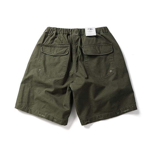 Harajuku Style Distressed Casual Workwear Shorts for Men