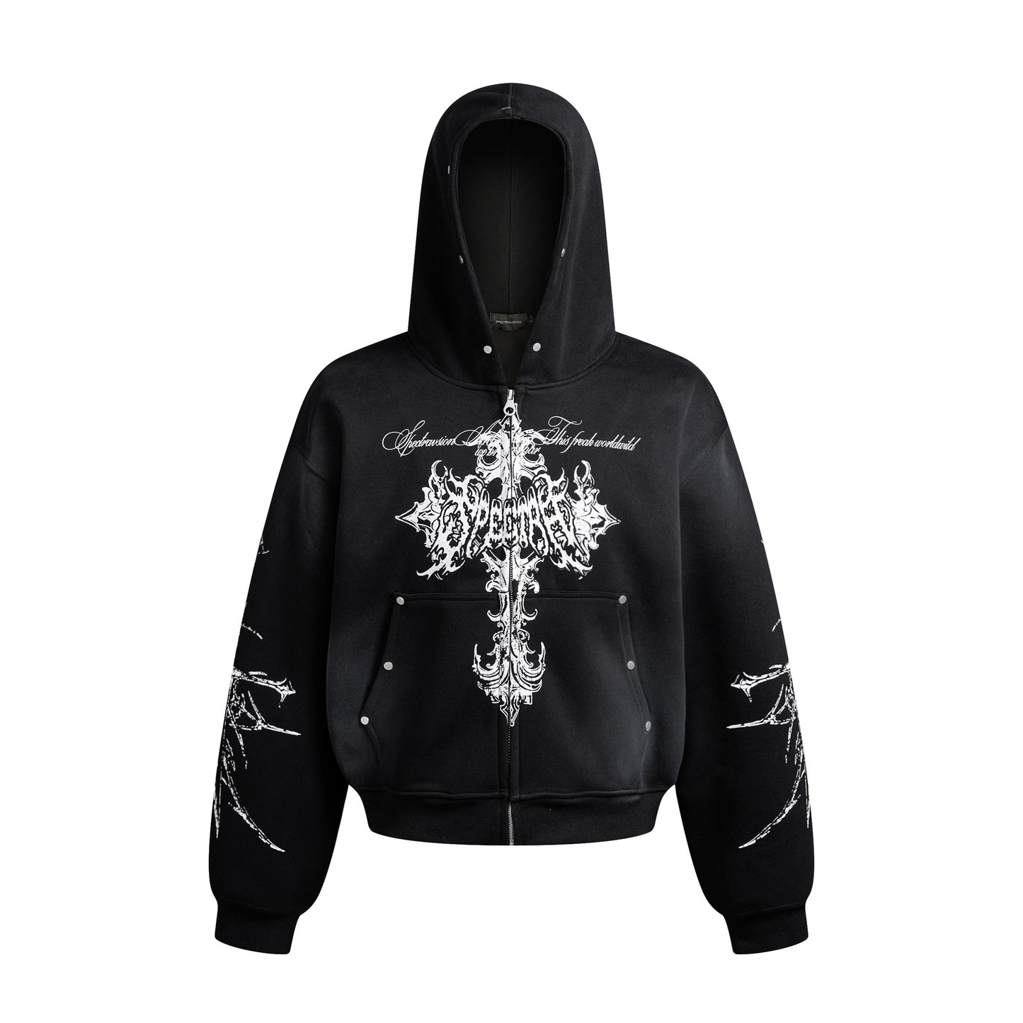 Dirty Stained Cross Hoodie