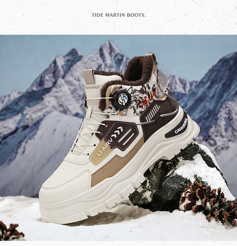 Harajuku Style Boots for Men - Waterproof & Warm