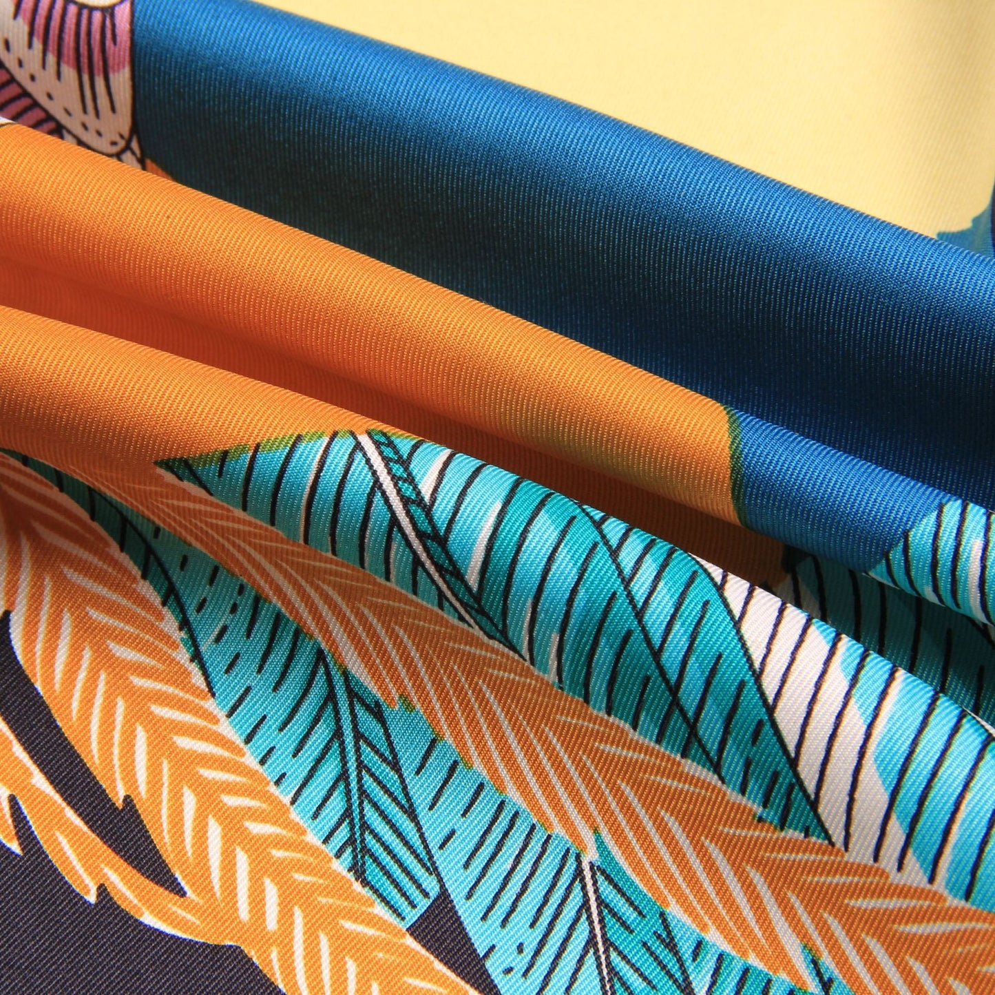 Big Mouth Bird Print Twill Square Scarf