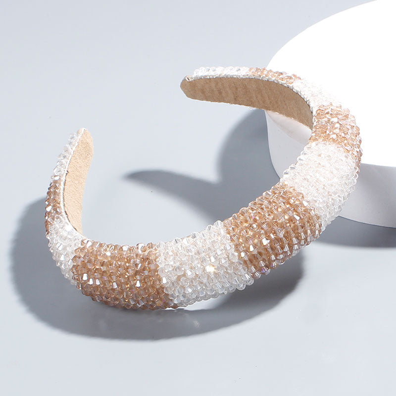 Red Thin Sponge Pearl Headband