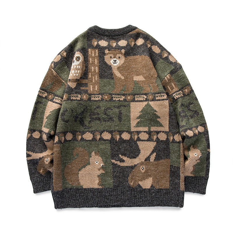 Playful Color Block Knit Sweater - Casual & Chic