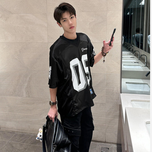 Harajuku Style Retro Short Sleeve T-Shirt for Men