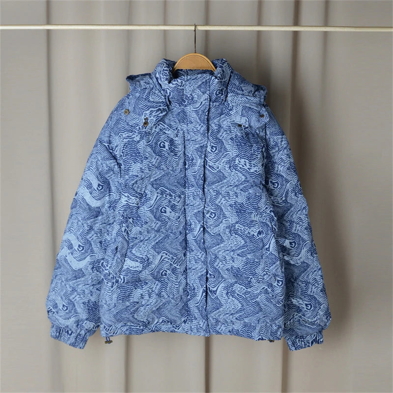 Harajuku Style Women's Zipper Hooded Duck Down Jacket