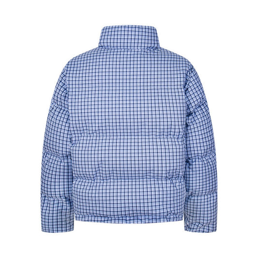 Collar Tied Cotton Coat - Thick Warm Plaid Cotton Jacket