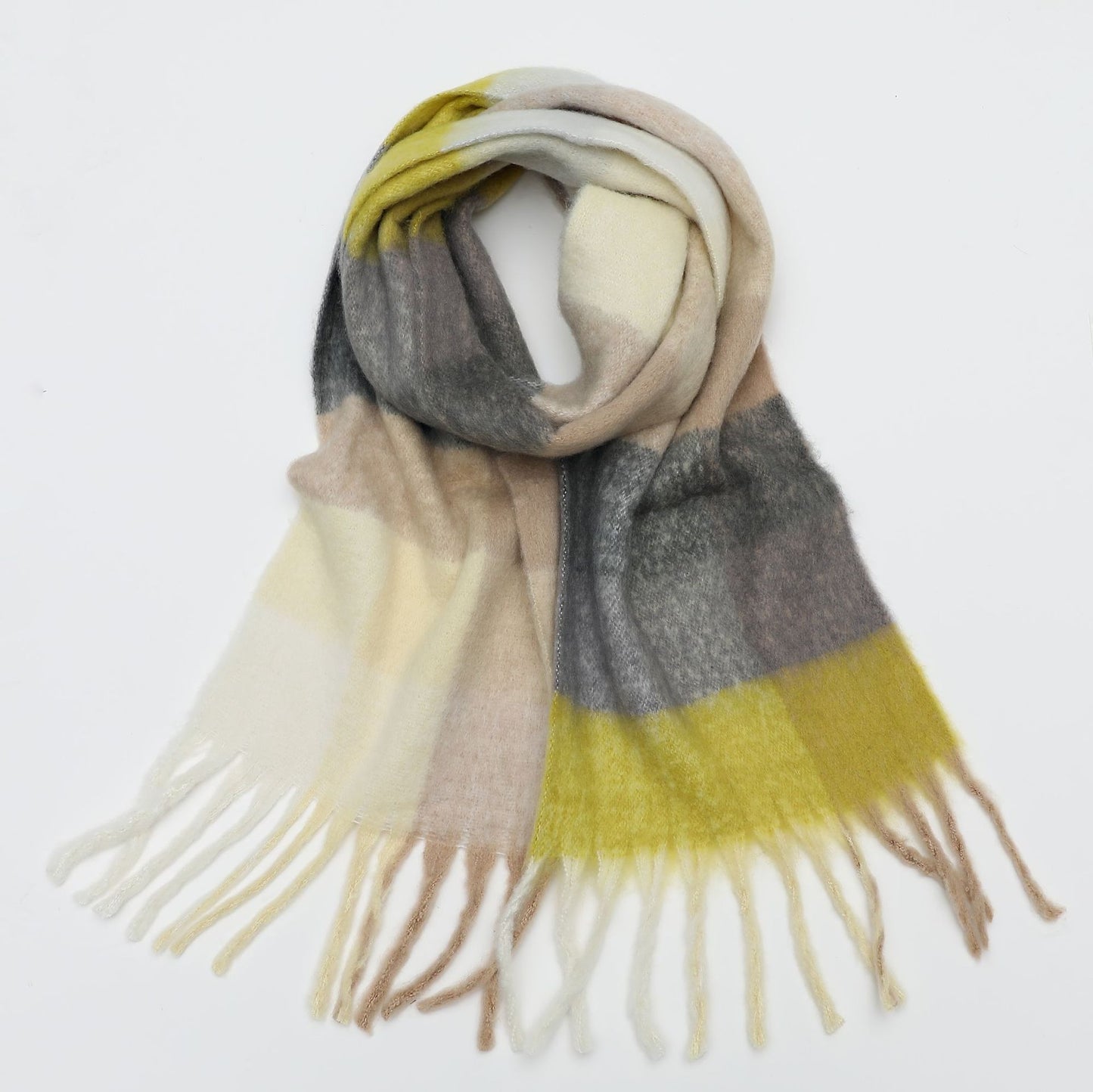 Thickened Imitation Cashmere Plaid Scarf for Women