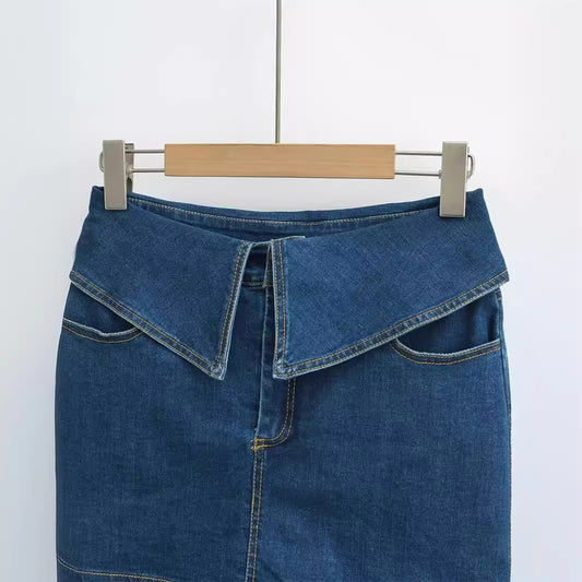 High-Waisted Hip-Hugging A-Line Mini Skirt