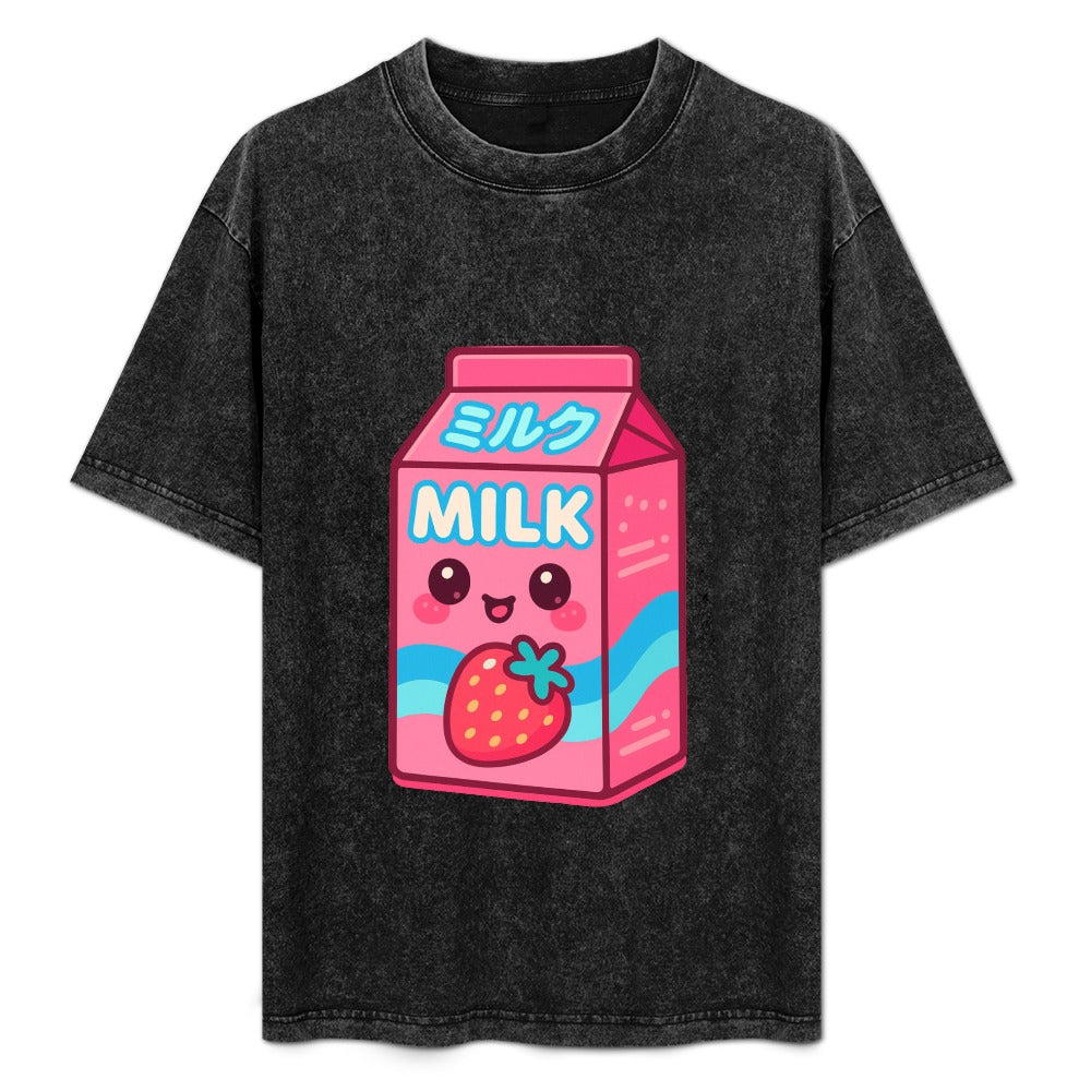 Kawaii Pink Japanese Strawberry Milk T-Shirt