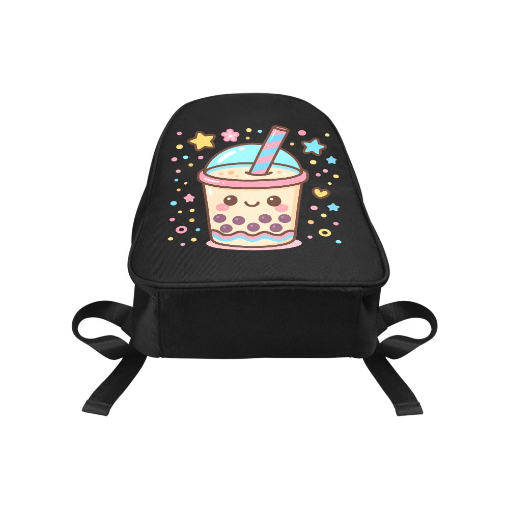 Sparkly Kawaii Boba Tea Canvas Backpack