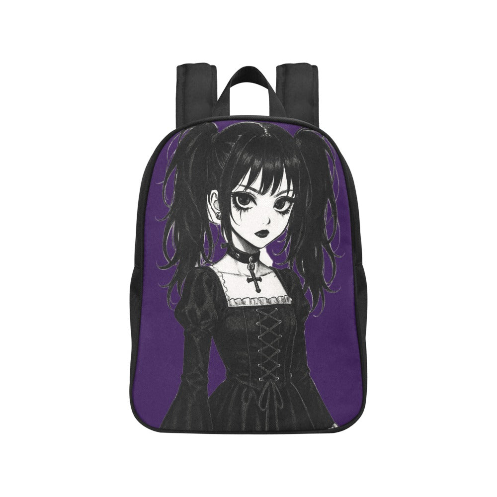 Emo Goth Harajuku Girl Canvas Backpack