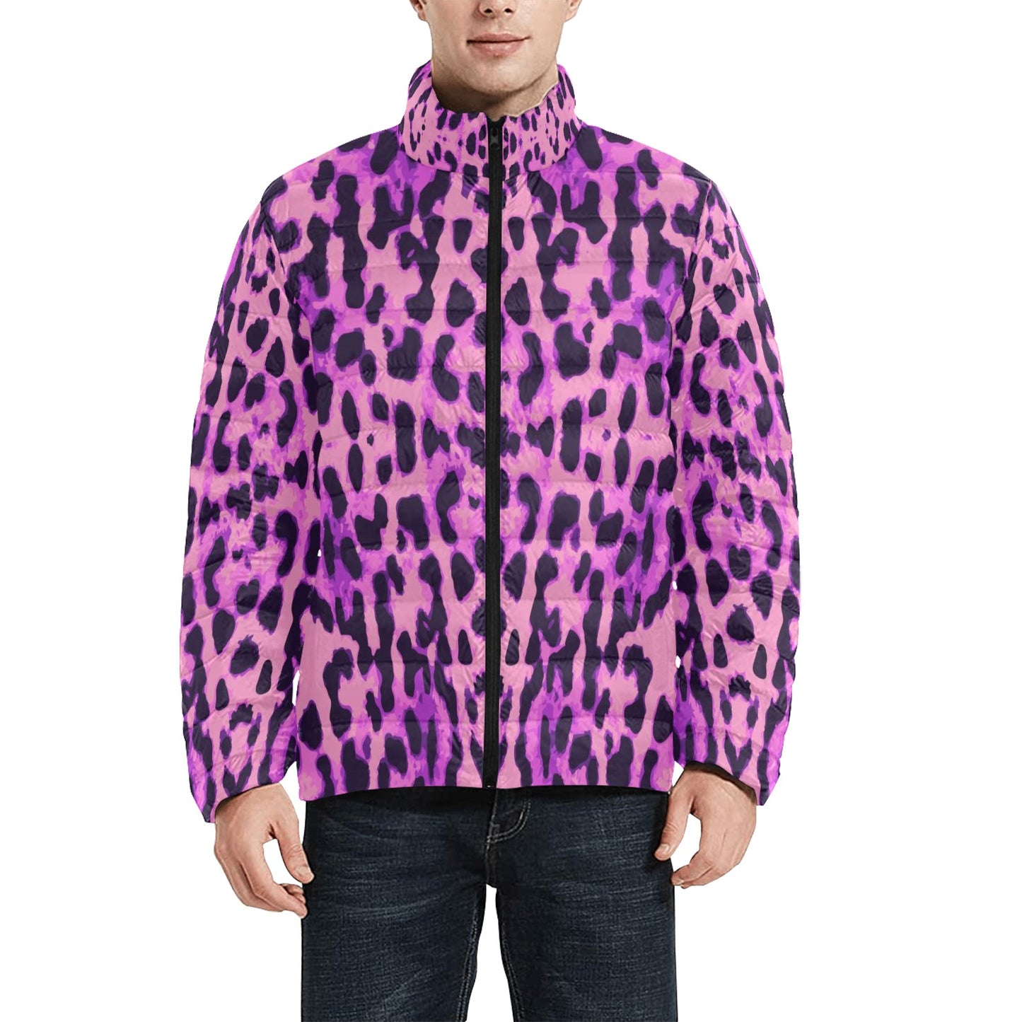 Purple Leopard Men's Lightweight Bomber Jacket