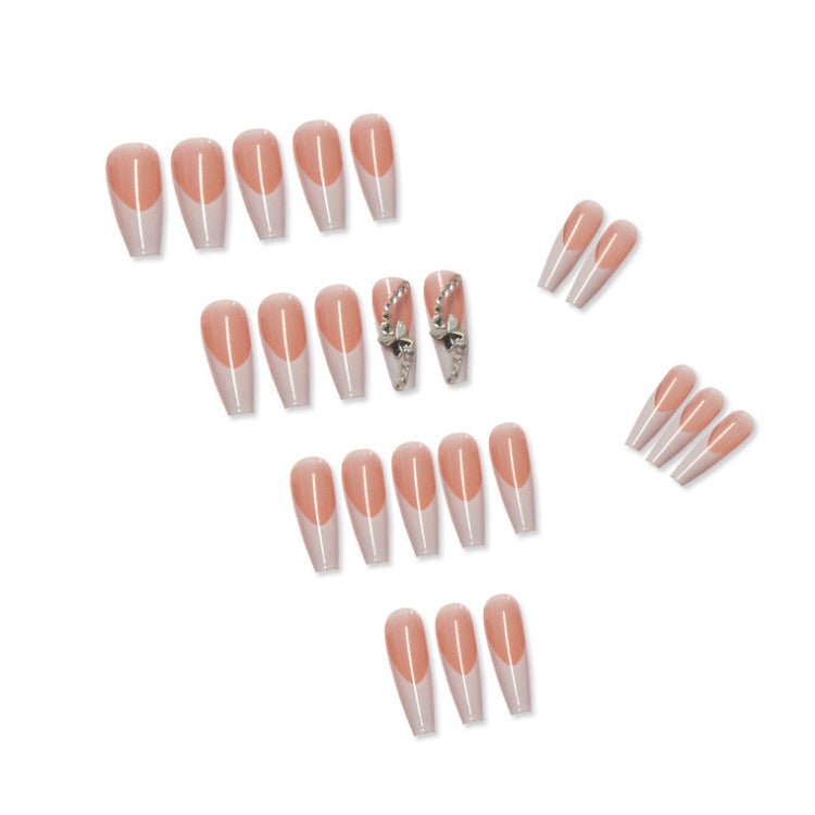 Long Lasting French Ballet Press On Nails - 24 Pieces