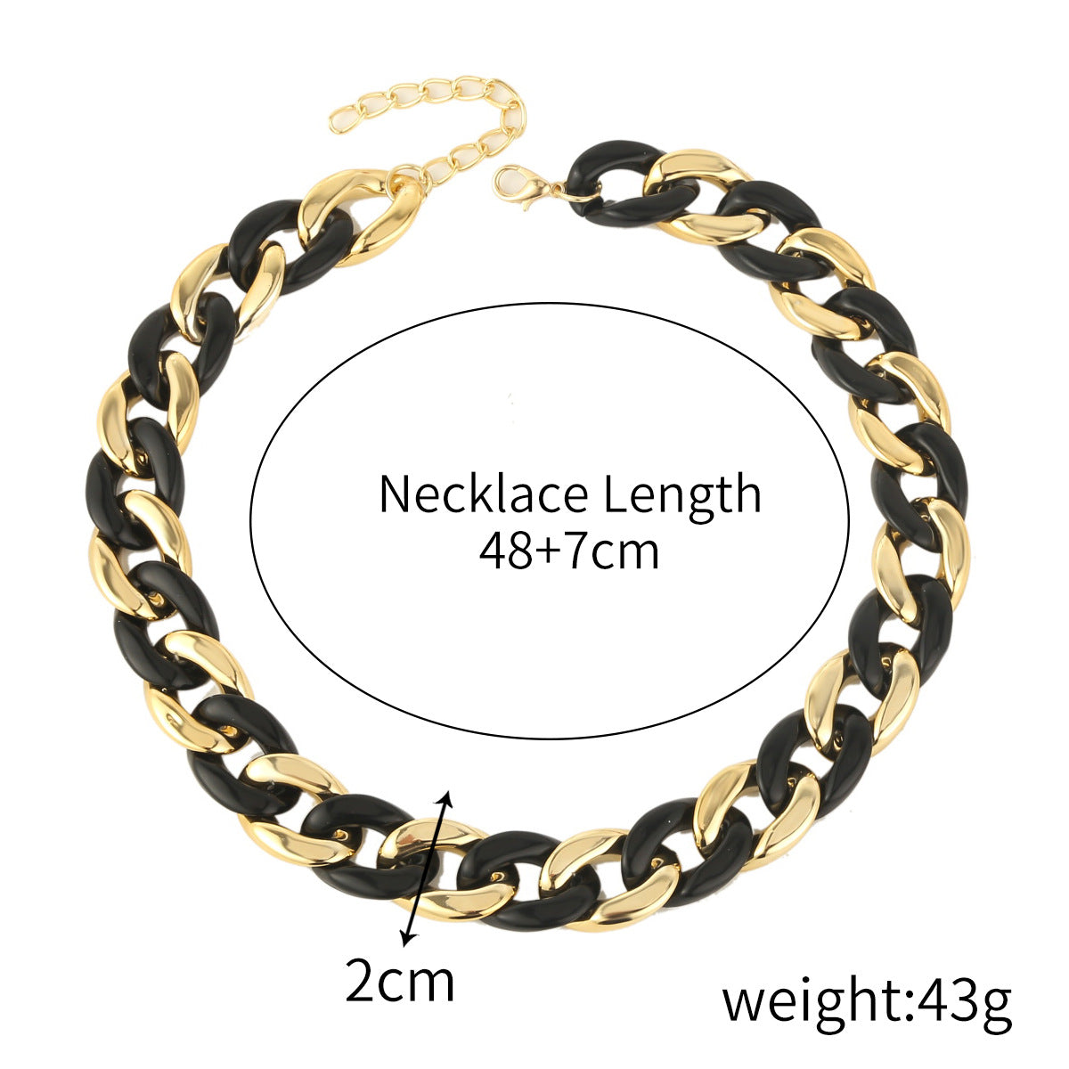 Colorful Cuban Chain Necklace - Harajuku Style